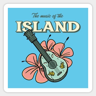 Hawaiian Music Tiki Vibes Hawaii Island Vibes Sticker